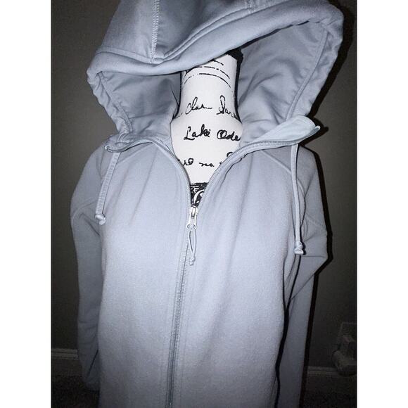 Columbia Women's Size L Full-Zip Gray Blue Polar‎ Fleece Jacket - Picture 2 of 8